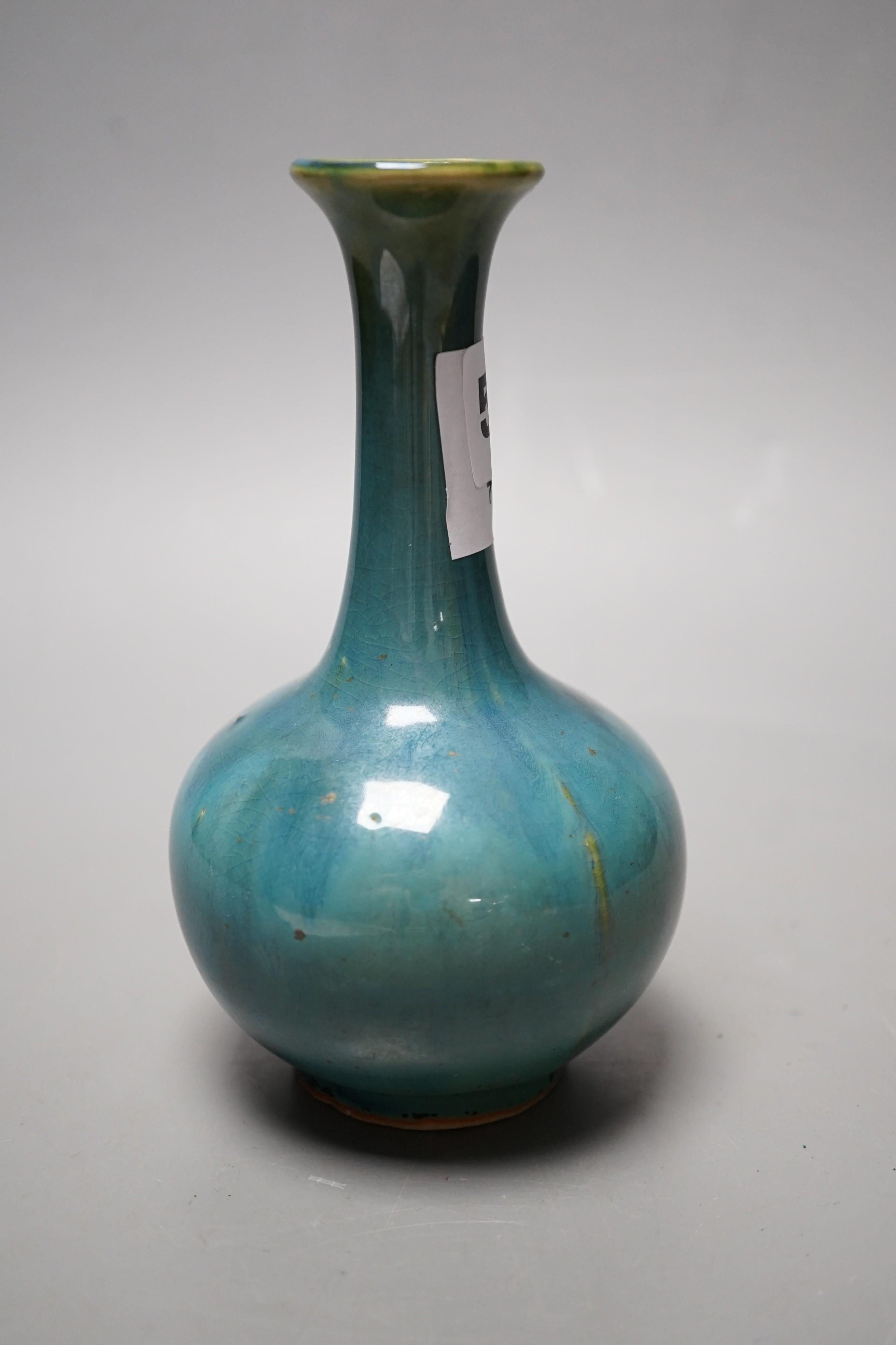 A Chinese Shiwan pottery small vase, 15cm